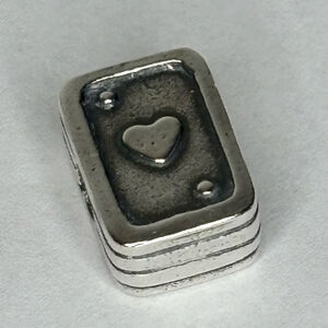 TROLLBEADS Playing Cards bead charm retired sterling silver marked 925S LAA